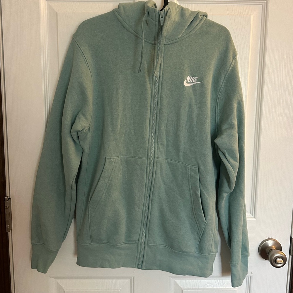Teal Nike zip-up hoodie